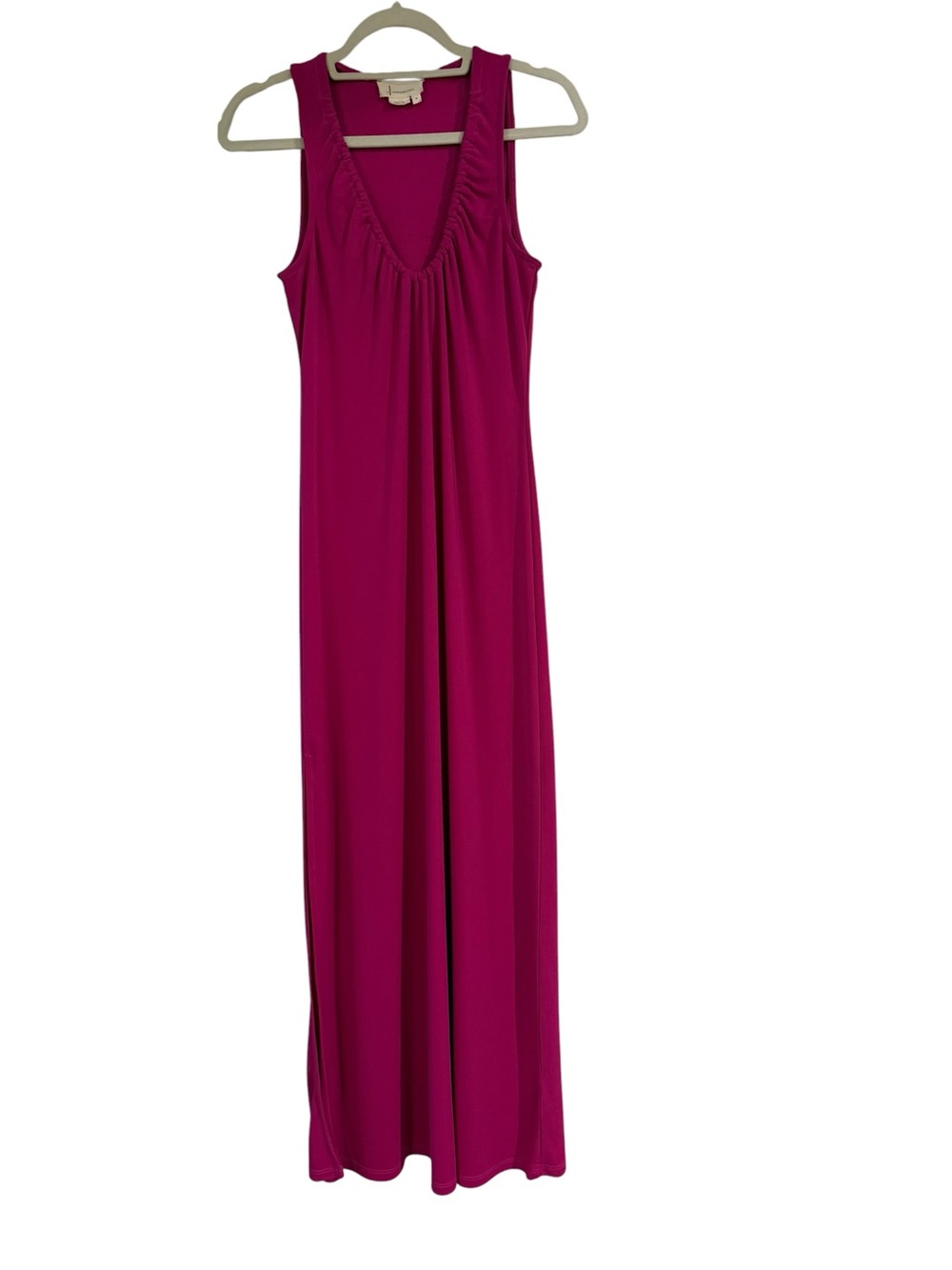 Anthropologie Ruched Scoop-Neck Midi Dress